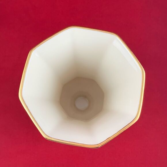 LENOX Vintage "Diana" Multisided Pedestal Base Vase with 24k Gold Trim - Picture 3 of 5